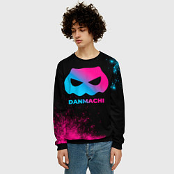 Свитшот мужской DanMachi - neon gradient, цвет: 3D-черный — фото 2
