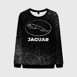 Свитшот мужской Jaguar с потертостями на темном фоне, цвет: 3D-черный