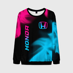 Мужской свитшот Honda - neon gradient: надпись, символ