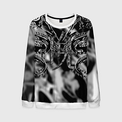 Мужской свитшот Оттенки серого черные трайбл драконы татуировка