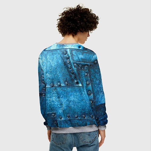 Мужской свитшот Из стали / 3D-Меланж – фото 4