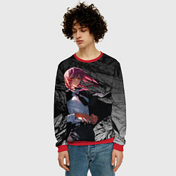 Свитшот мужской Демон контроля : Человек бензопила, цвет: 3D-красный — фото 2