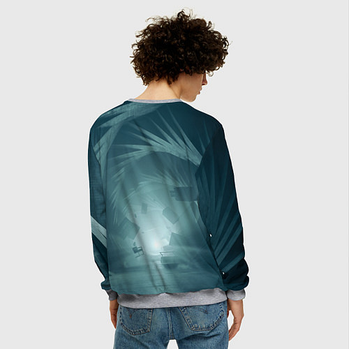 Мужской свитшот Аномалия в бюро / 3D-Меланж – фото 4
