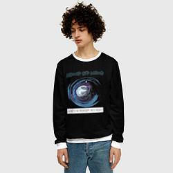 Свитшот мужской Круги на воде, цвет: 3D-белый — фото 2