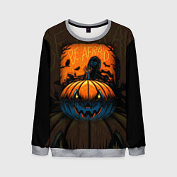 Свитшот мужской Scary Halloween Хэллоуин, цвет: 3D-меланж