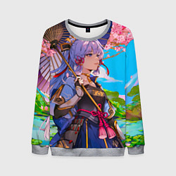 Свитшот мужской Аяка с зонтиком, цвет: 3D-меланж