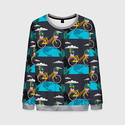 Свитшот мужской Велопрогулка, цвет: 3D-меланж