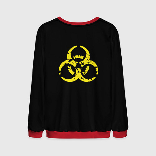 Мужской свитшот TOXIC - Биологическая опасность / 3D-Красный – фото 2