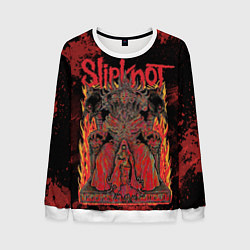 Свитшот мужской Slipknot black and red, цвет: 3D-белый