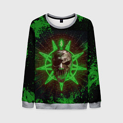 Свитшот мужской Slipknot green star, цвет: 3D-меланж