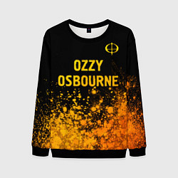 Свитшот мужской Ozzy Osbourne - gold gradient: символ сверху, цвет: 3D-черный