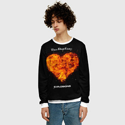 Свитшот мужской Explosions - Three Days Grace, цвет: 3D-белый — фото 2