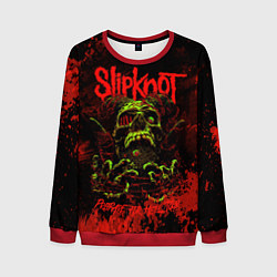 Свитшот мужской Slipknot череп, цвет: 3D-красный