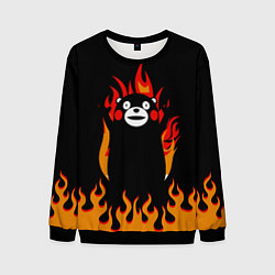 Свитшот мужской Восхваляющий Кумамон - Тайна Кумамона, цвет: 3D-черный