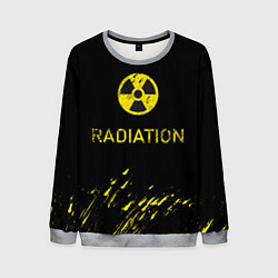 Свитшот мужской Radiation - радиационная опасность, цвет: 3D-меланж