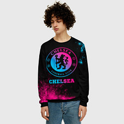 Свитшот мужской Chelsea - neon gradient, цвет: 3D-черный — фото 2