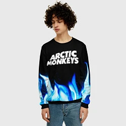 Свитшот мужской Arctic Monkeys blue fire, цвет: 3D-черный — фото 2