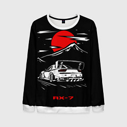 Свитшот мужской Мазда RX - 7 JDM Style, цвет: 3D-белый