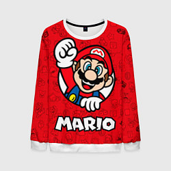 Свитшот мужской Луиджи и Марио, цвет: 3D-белый