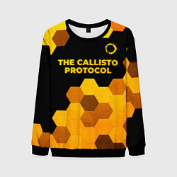 Свитшот мужской The Callisto Protocol - gold gradient: символ свер, цвет: 3D-черный