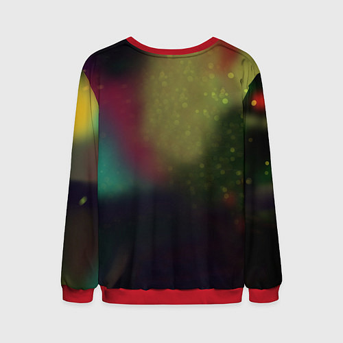 Мужской свитшот Новый Год Кот / 3D-Красный – фото 2