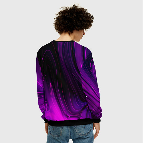 Мужской свитшот Maneskin violet plasma / 3D-Черный – фото 4
