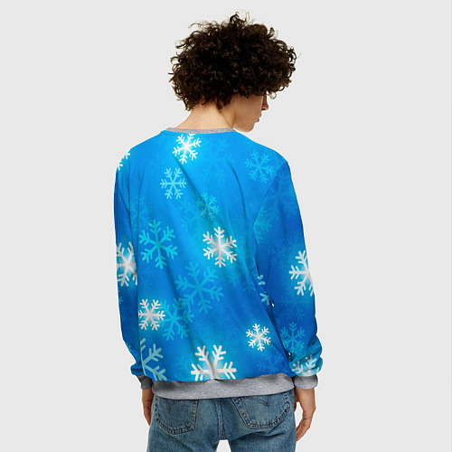 Мужской свитшот Зима 2023 / 3D-Меланж – фото 4