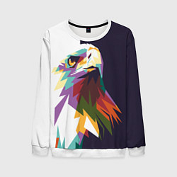 Свитшот мужской Орел-птица гордая, цвет: 3D-белый