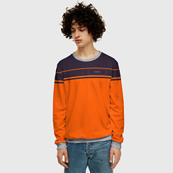 Свитшот мужской FIRM темно-оранжевый, цвет: 3D-меланж — фото 2
