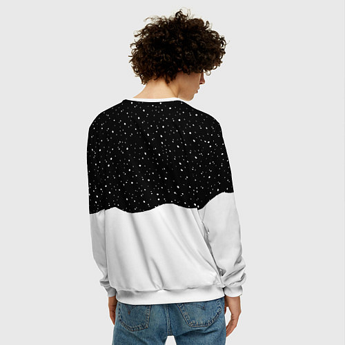 Мужской свитшот Ночь перед рождеством / 3D-Белый – фото 4