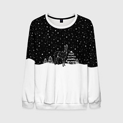 Свитшот мужской Ночь перед рождеством, цвет: 3D-белый