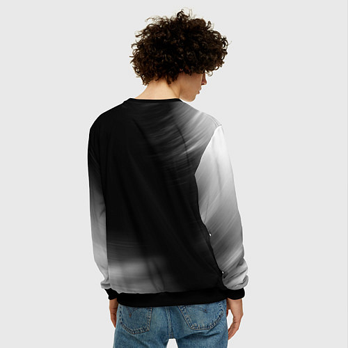 Мужской свитшот Меньше людей больше Кенгуру / 3D-Черный – фото 4