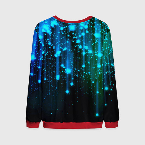 Мужской свитшот Space - starfall / 3D-Красный – фото 2