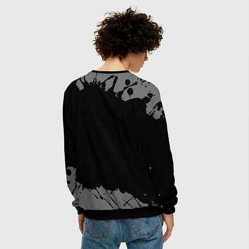 Мужской свитшот Рождён в СССР в 1980 году на темном фоне / 3D-Черный – фото 4