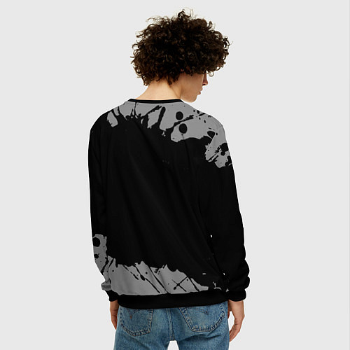 Мужской свитшот НГ Кролик суровый / 3D-Черный – фото 4