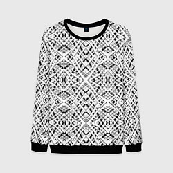 Свитшот мужской Геометрический узор в серо белых тонах, цвет: 3D-черный