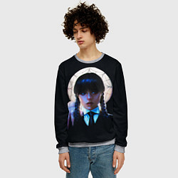 Свитшот мужской Уэнсдэй с рукой во мраке, цвет: 3D-меланж — фото 2
