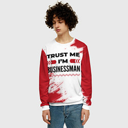 Свитшот мужской Trust me Im businessman white, цвет: 3D-белый — фото 2