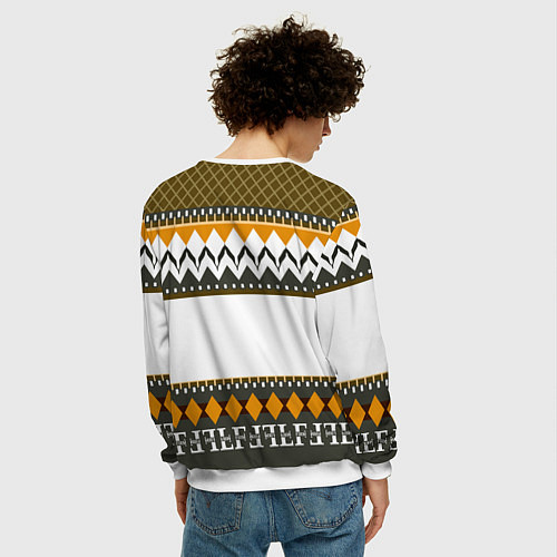 Мужской свитшот Как кофта из девяностых FIRM / 3D-Белый – фото 4