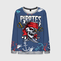 Мужской свитшот Пиратский череп в бандане