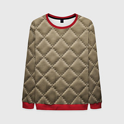 Свитшот мужской Стёганая кожа - fashion texture, цвет: 3D-красный