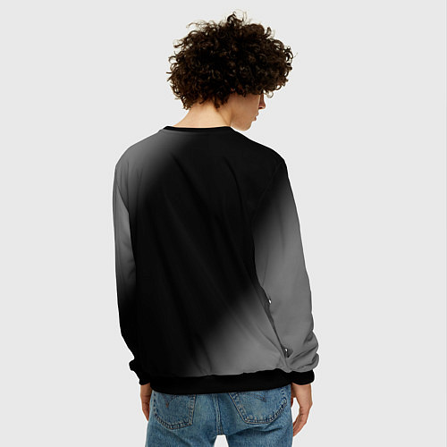 Мужской свитшот Лучший педиатр - 100% профи на тёмном фоне / 3D-Черный – фото 4