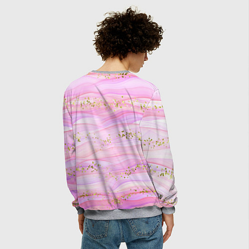 Мужской свитшот Мишка с шариком Love / 3D-Меланж – фото 4