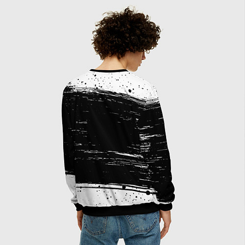 Мужской свитшот Меньше людей больше ежиков / 3D-Черный – фото 4