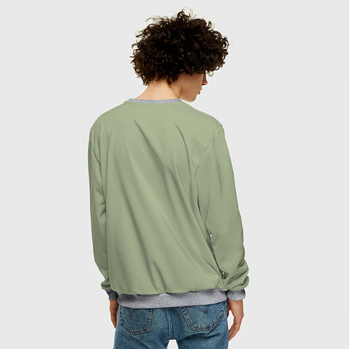 Мужской свитшот Зомби стоит / 3D-Меланж – фото 4