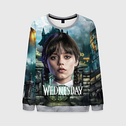 Свитшот мужской Wednesday темный замок, цвет: 3D-меланж