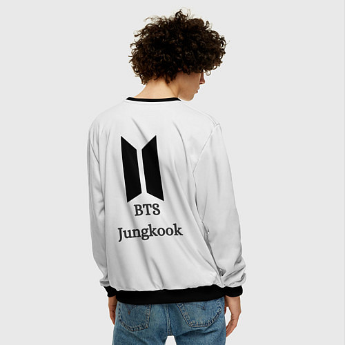 Мужской свитшот Jungkook aidol / 3D-Черный – фото 4