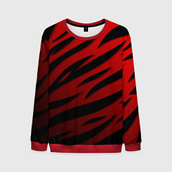 Мужской свитшот Красный градиент - языки пламени