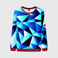 Свитшот мужской Полигоны треугольники, цвет: 3D-красный