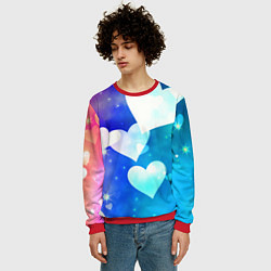 Свитшот мужской Dreamy Hearts Multicolor, цвет: 3D-красный — фото 2